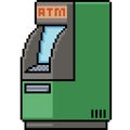 Vector pixel art atm machine Royalty Free Stock Photo