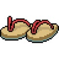 Vector pixel art beach sandal