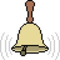 Vector pixel art bell Royalty Free Stock Photo