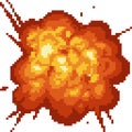 vector pixel art bomb blast