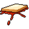 Vector pixel art bread jam drop