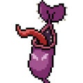 Vector pixel art carnivore plant