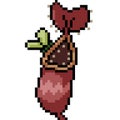 Vector pixel art carnivore plant