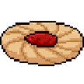 Vector pixel art cookie