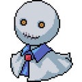 Vector pixel art creepy doll