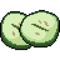 Vector pixel art cucumber
