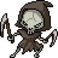 Vector pixel art death jibi