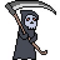 Vector pixel art death