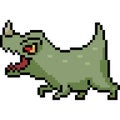 Vector pixel art dinosaur monster