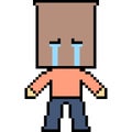 Vector pixel art embarrassing