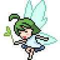 Vector pixel art fairy