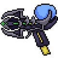 Vector pixel art fantasy gun Royalty Free Stock Photo