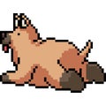 Vector pixel art fat dog Royalty Free Stock Photo