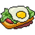 Vector pixel art food bekery