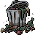 Vector pixel art garbage can