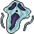 Vector pixel art ghost face