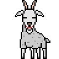 Vector pixel art goat