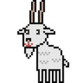 Vector pixel art goat