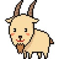 Vector pixel art goat