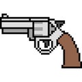 Vector pixel art gun magnum