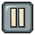 Vector Pixel Art Icon Pause Button Royalty Free Stock Photo