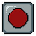 Vector Pixel Art Icon Record Button Royalty Free Stock Photo