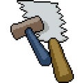 Vector pixel art carpenter tool