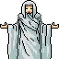 vector pixel art holy lady