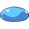 Vector pixel art water drop