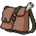 Vector pixel art mailbag