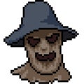 Vector pixel art murderer mask