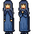 Vector pixel art nun Royalty Free Stock Photo