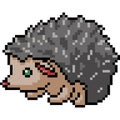 Vector pixel art porcupine