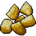 Vector pixel art potato cook
