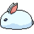 Vector pixel art rabbit furball Royalty Free Stock Photo