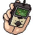 Vector pixel art radio handy