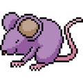 Vector pixel art rat Royalty Free Stock Photo