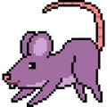 Vector pixel art rat mischievous Royalty Free Stock Photo