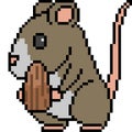 Vector pixel art rat Royalty Free Stock Photo