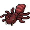 Vector pixel art red ant Royalty Free Stock Photo