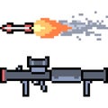 Vector pixel art rocket launcher