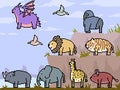 Vector pixel art scene animal Royalty Free Stock Photo