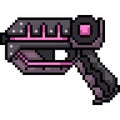 Vector pixel art sci fi gun Royalty Free Stock Photo