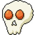 Vector pixel art skull egg