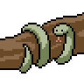 Vector pixel art snake