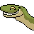 Vector pixel art snake smile