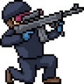 Vector pixel art sniper