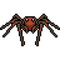 Vector pixel art spider