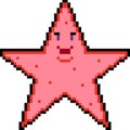Vector pixel art starfish