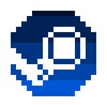 Vector pixel art Steam icon